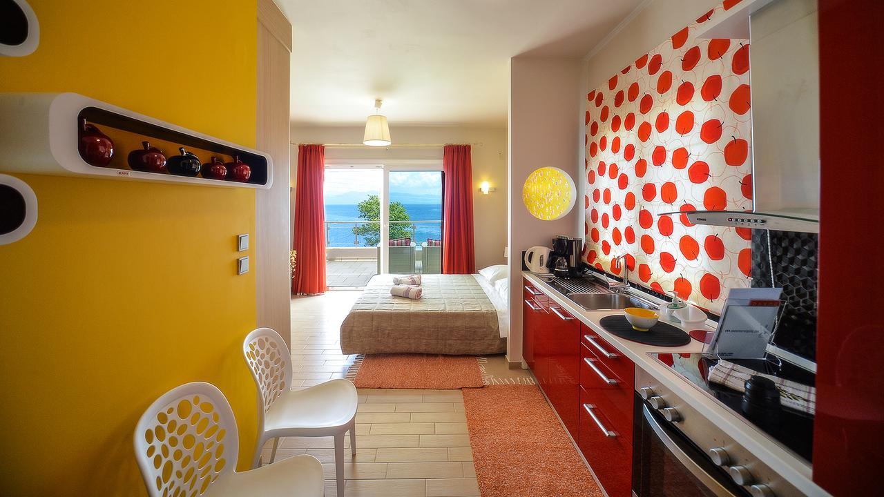 Sea View Suite With Pool Gaios Luaran gambar